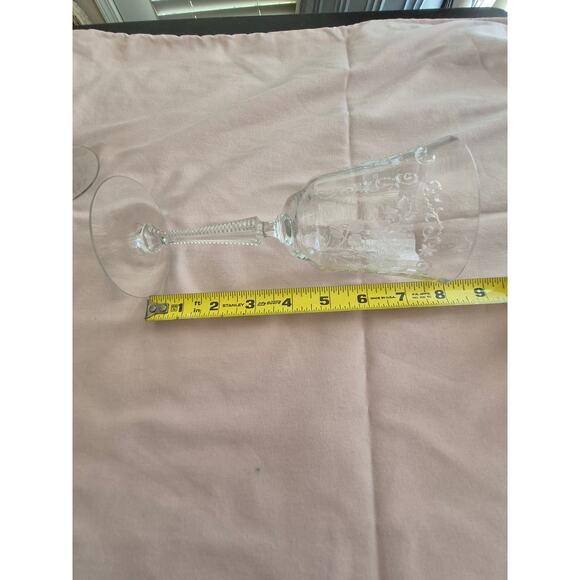 Fostoria Midnight Rose Water Glasses Etched Vintage Fine Quality 1933 Set of 2 - Picture 8 of 8